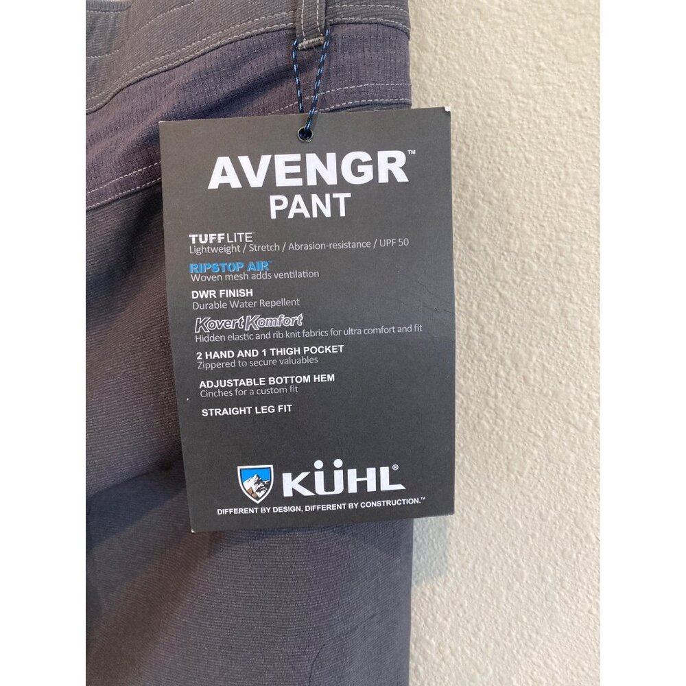 NWT Kuhl Avengr Pants Women's 14 Short RARE HTF Nylon Stretch Dark Gray MSRP$139 - Picture 6 of 12